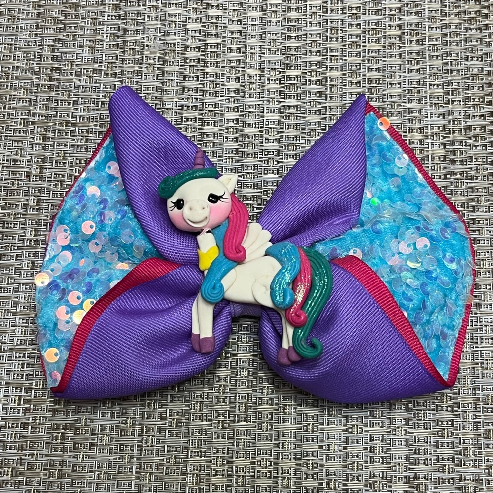 Colorful Unicorn Hair Bow